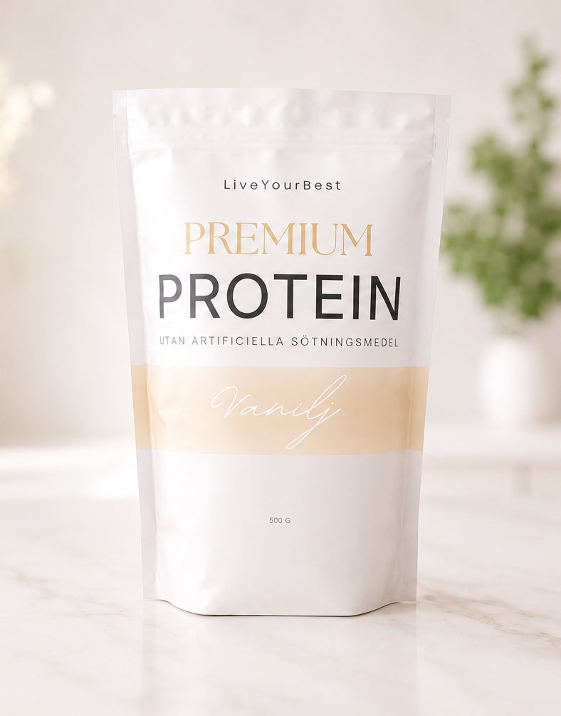LiveYourBest Premium Protein — Svensktillverkat whey protein